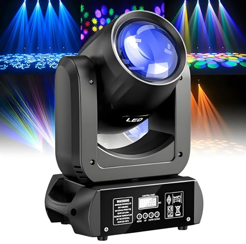 Luces de DJ de Cabeza en Movimiento, 150W Discos Luces DMX512 Iluminación de la Etapa de viga de Manchas con 18 Prism Effect Party Light & 8 Gobos giratorios para DJ Concert Fiest Weddings Bar
