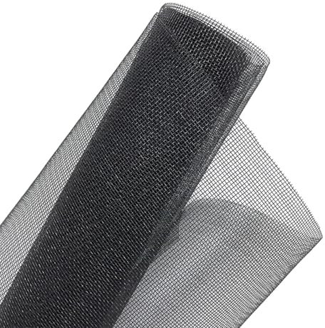Moustiquaire au mètre, tissu en fibre de verre, 1,5 x 20 m, bricolage, moustiquaire en gaze, découpable, filet de rechange, pour porte de balcon, salon, porte de terrasse, noire