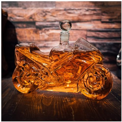 Décanteur à whisky pour moto, 750 ml, convient pour bar, hôtel, fête, décoration de bar à la maison pour les amateurs de whisky