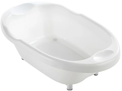 MAÏKA Baignoire bébé | utilisable jusqu'à 3 ans | confort, sécurité, praticité | compatible support de baignoire non inclus | bouchon de vidange, facile et rapidé | coloris perle