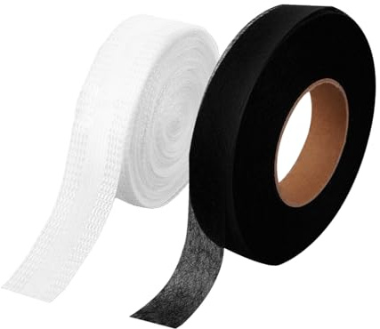 Saumband zum Aufbügeln Waschfest Gardinen Bügelband Hose Kürzen Ohne Nähen Gardinenband Nahtband Saumfix zum Aufbügeln Saumband Selbstklebend Klebeband Bügelkleber für Vorhänge Stoff Textilien