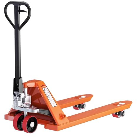 ATAPNLNMTZ Transpalette Manuel 2500 Kg, Chariot de Manutention Robuste, Équipement Industriel pour Entrepôt et Atelier(21.6x47.2in/55x120cm)
