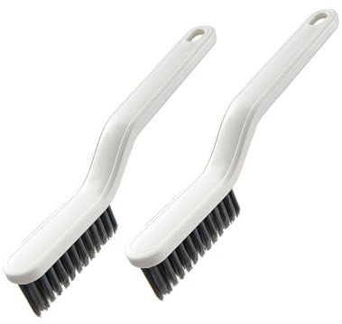 Mehrzweck-Reinigungsbürste mit steifen Borsten, ergonomischer Griff für mehrere Oberflächen, Reinigung von Ecklücken, Scheuerbürste mit steifen Borsten, 2 Stück