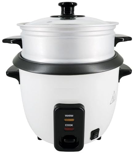 Arrocera Eléctrica 300W, Vaporera, Cuba Antiadherente, 2-3 Raciones (0,6L)
