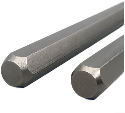 alloy steel masonry chisel with flat and pointed blades, hardened for cutting cement, brick, stone, and concrete, featuring a hexagonal non slip handle for safe control (pointed chisel)