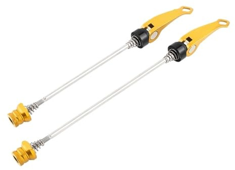MZHCBFV Sgancio Rapido 1 Paio di Leve sgancio rapido for Bici MTB Road Bicycle ASSE Perno Ruota Anteriore 100 mm Posteriore 135(Glod)