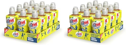 Estathé Sport Limone - The Freddo con Sali Minerali, Vero Infuso di Foglie di The e Succo di Limone, Bevanda Analcolica Senza Glutine, 12 Bottiglie da 250 ml (Confezione da 2)