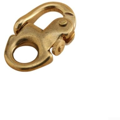 Messing-Schäkel mit Schnellverschluss mit poliertem Gold-Finish zur Sicherung von Taschengurten, Schlüsseln und Outdoor-Ausrüstung, leichter marineblauer Karabinerhaken für den täglichen Gebrauch