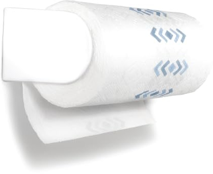 Spectrum Paper Towel Holder Dispensador magnético de Toallas de Papel para Cocina y Garaje, sostiene Rollos estándar y Jumbo, Blanco, 1 Count (Pack of 1)