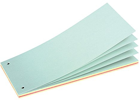Herlitz 10836047 Trennstreifenblock 10,5 x 24 cm farbig, 40 Blatt, gelocht, geleimt