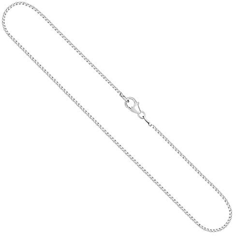 EDELIND Goldkette Damen Herren 1,2 mm Venezianerkette 333, 375, 585 oder 750 aus Weißgold Echtgold Kette Halskette Gold mit Schmuck Geschenkbox