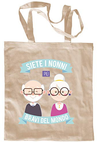 My Custom Style Coppia da 2 Sacchi Zaino Cotone #Nonni-Nonni+#