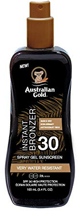 Australian Gold - Protector solar instantáneo en aerosol SPF 30, 100 ml (paquete de 1)
