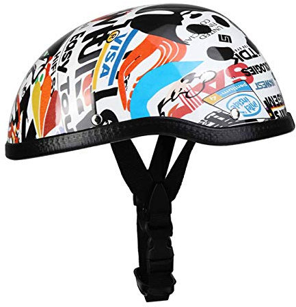 GAOZ Classic Aperto Casco da Moto Portatile retrò Jet Casco Scodella DOT Certificazione Vintage per Ciclomotore Pilota Crash Chopper Caschi Casco di Sicurezza Estivo