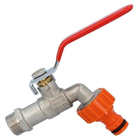 Wasser Kugelhahn mit Mutter und Garten-Kompressions-Stecker 3/4