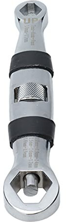 Fafeicy Llave Universal Multifuncional De Doble Extremo, 23 En 1 Llave De 7-19 Mm Llave Ajustable Multifuncional De Doble Punta De Acero Al Cromo Vanadio De Boca Plana Y Vástago Corto, Otros