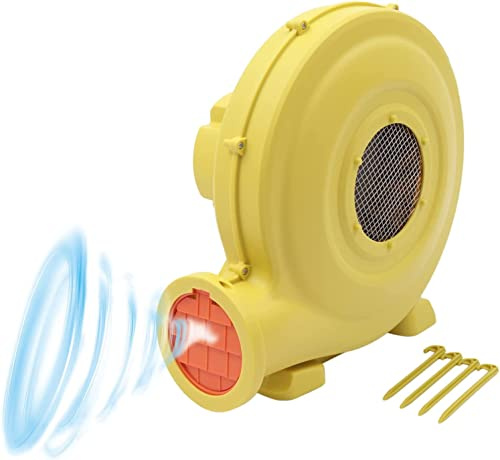 Futchoy Gebläse Hüpfburg 350W/450W/950W - Elektrische Gebläse mit großem Boden und Luftöffnung BaulüfterTurbolüfter Radiallüfter Absauggebläse Radialgebläse für aufblasbare Spielzeuge (Gelb,950w)