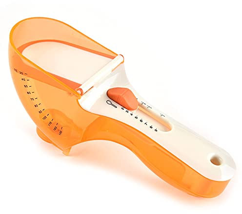 ACSUZ Cuchara para Cocina para Perros Accesorios para Cucharas Medidoras ABS Suministros De Comida para Gatos Comedero para Hámster Kit De,Naranja