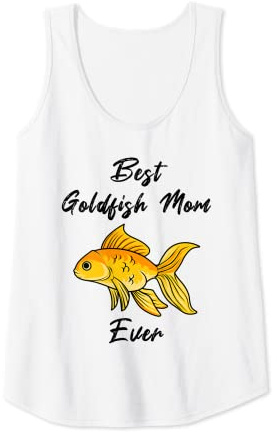 Womens Aquaristics Goldfish Mom Funny Quote Hobby Tank Top