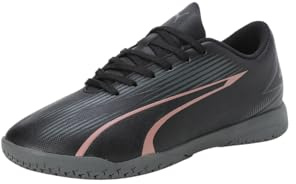 Puma Unisex Youth Ultra Play It Jr Soccer Shoes, Puma Black-Copper Rose, 1.5 UK