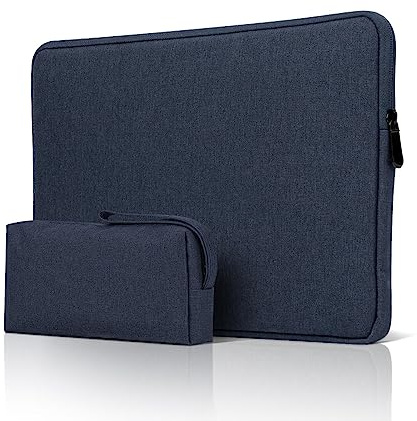 jooeer 14 Inch Laptop Sleeve Case for MacBook Pro M3/M2/M1 A2992 A2918 A2779 A2442 2023-2021 Chromebook Notebook 14, Slim Waterproof Padded Cover with Accessories Pouch, Navy Blue