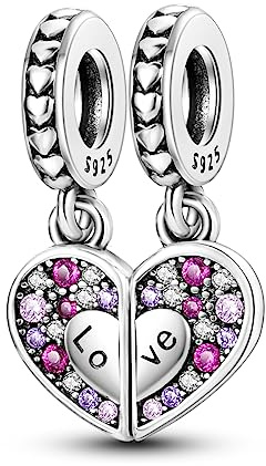 Hapour 925 Argent Sterling Charms for Bremen Bracelets de Charme Collier Bijoux Européens Pendentifs Beads Charms Cadeau d'Anniversaire pour Femmes Filles Maman Fille