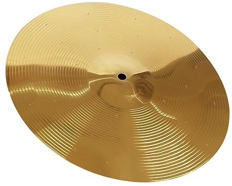 Schlagzeugbecken aus Messinglegierung Goldene für Jazz und Übung | Natürlicher Klang, Stabile Ausführung, Verbessert das Spielgefühl, Passendes Teil für Trommelset und Zubehör