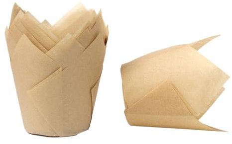 Cupcake-Becher 50Stk Tulpenblumenform Einweg-Muffinbecher Papier-Feiertags-Cupcake-Förmchen Küchenutensilien Muffin-Backbecher Muffin-Backbecher