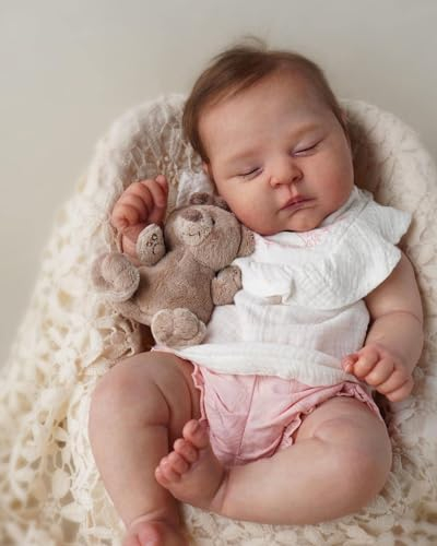 Anano Reborn Baby Puppen Die Echt Aussehen Baby Falten 20 Zoll Lebensechte Babypuppen Silikonpuppe Reborn Babys Junge Gewichtete Newborn Baby Puppe Für 3 Jahre Alte Kinder