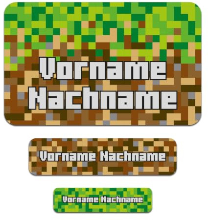 50 x personalisierte Namensaufkleber Sticker mit Wunschname Klebeetiketten zum Markieren Stifte Hefte mit Kinder Name Schule Kindergarten Aufkleber Set (27 Pixel)