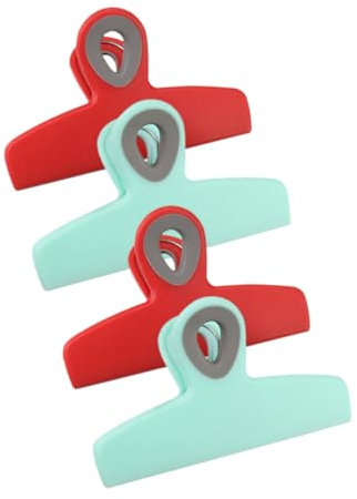 COLLBATH 4stücke Lebensmittelbeutel-clips Chip-clips Wiederverwendbare Beutelverschluss-clips Für Lebensmittel Und Snackbeutel Robuste Küchenclips Zur Aufbewahrung