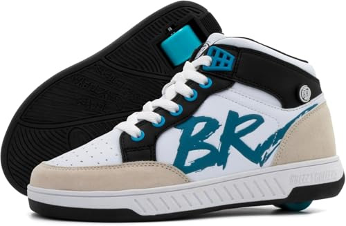 BREEZY ROLLERS Schuhe mit Rollen für Kinder I Rollschuhe-Sneaker Kids I Von Kinder Straßen-Schuhen zu Rollschuh in wenigen Sek. I Patentiertes Klick-System I Turnschuhe mit Rollen für Mädchen & Jungen