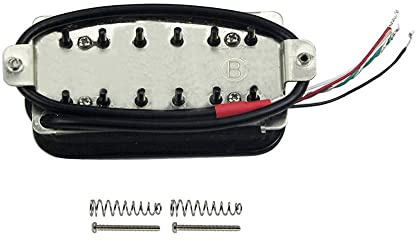 Black 1 Set Alnico 5 Humbucker Pickup E-Gitarre-Pickup-Schwarzer Hals/Bridge-Pickup Zubehör(1pcs Bridge)