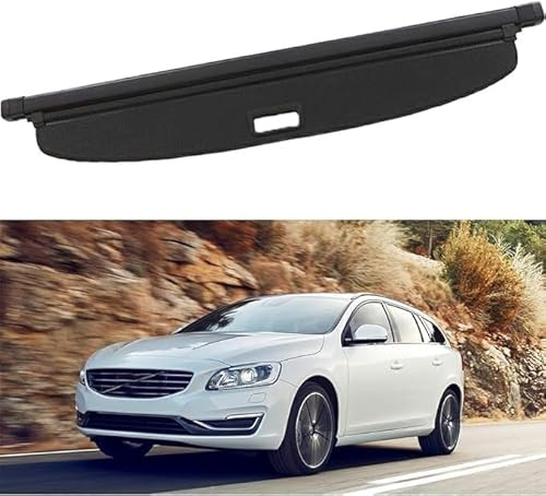 ZanLIn Auto Ausziehbar Kofferraum Rollo für Volvo V60 2010-2017, Laderaumabdeckung Kofferraumabdeckung Rollo Kofferraum Schutz Abdeckung