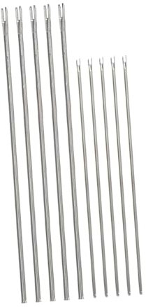 DIYEAH 4 Sätze Haartransplantationswerkzeug Für Puppen Dampfer Gefälscht Entspannungsbürste Kurze Perücke Puppenhaar-rooting-tool Perücken Rundbürste Zum Blasen Metall Silver 10 Stück * 4