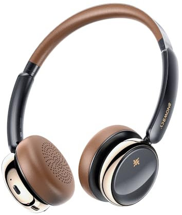 FiiO Anytime Active Noise Cancelling Wireless Bluetooth 5.4 Retro Headphones, 58H Playtime, with Microphone, Light Weight Earphones Comfort Headsets for Travel, Home (Black)