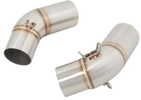 EQJSHL Pot D'échappement pour Moto pour Ducati Monster 659 696 695 795 1100 Hypermotard 796 (2008-2014) 51 Mm Tuyau Intermédiaire À Emboîter