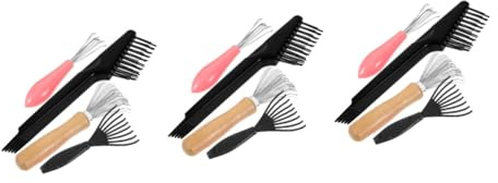 SHERCHPRY 3 Series Limpiador De Peines Y Cabello Herramienta De Limpieza De Cabello Rastrillo Duraderos 4 Piezas X 3