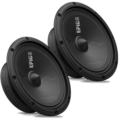 AudioControl EPICPRO6S 6.5 Slim Midrange Car Speakers (Pair) – 200 W RMS High-Output, Low-Profile Design for Compact Installations, Clear Vocal and Instrument Audio | Midrange high SPL sound system upgrade, 4 ohm, front or rear door shallow-mount design for cars, trucks & SUVs, easy install