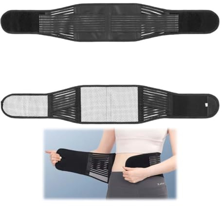 JUGUTA Fascia Lombare Supporto Schiena Riscaldante Regolabile Per Uomini Donne, Supporto Per Ridurre Il Dolore Lombare E Sciatica, Traspirante E Confortevole,Supporto Stabilizzatore Per Schiena