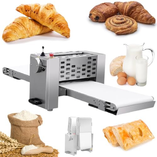 Stendipasta Elettrico Professionale, Macchina Stendipasta Reversibile da Banco con Design Pieghévole, Stendipasta Ripiegabile,110V
