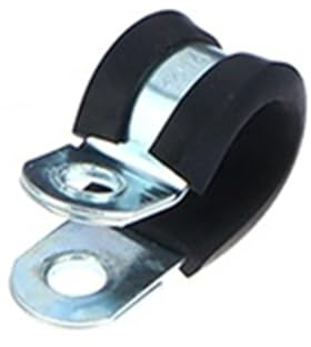 abrazadera de tubo rectangular saddle clip, Paquete de 2 abrazaderas de tubo tipo R de acero inoxidable 304 con revestimiento de goma de 6-38 mm(14MM)
