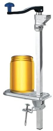 Aprire in acciaio inossidabile per apertura industriale, apriscatole da banco manuale pesante per lattine alte, base di acciaio durevole per uso professionale argento 59cm/23in