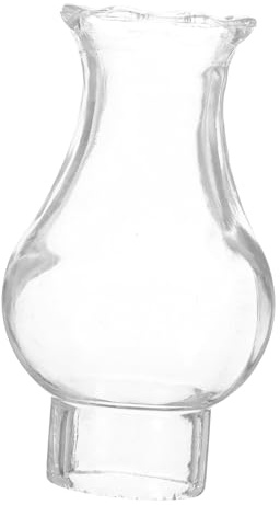 Hemobllo Paralume in Vetro per Lampada Olio Vintage con Bocca Fiore Sostituzione Sicura per Paralume Lampade Cherosene Copertura Trasparente per Decorazione Interni ed Esterni