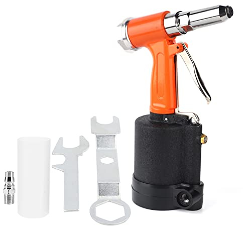 Fyearfly Industrielle Nietzange, leichte hydraulische pneumatische Nagelpistole, müheloses Nieten, Orange Schwarz, erschwingliches professionelles Werkzeug