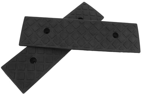 Rampe Soglia per Porte, 2 Pezzi, Plastica, Nero, Carrabili