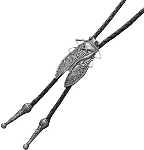 Collana Per Uomini In Stile Cowboy - Gioielli per il Collo Western Retro | Collana Cowboy in Finta Pelle con Design Cicada - Per Uomini, Donne, Famiglia, Giovani, Costume, Barman, Spettacolo dal , Via