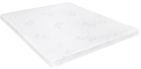 Generico Coprimaterasso 160x200 cm in Schiuma di Gel 7 cm,Bianco,10.75kg,282787
