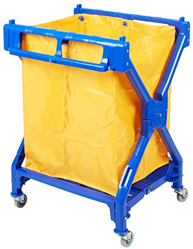 Farag Janitorial Commercial Laundry Cart with Wheels | 350 LBS Load | Foldable
