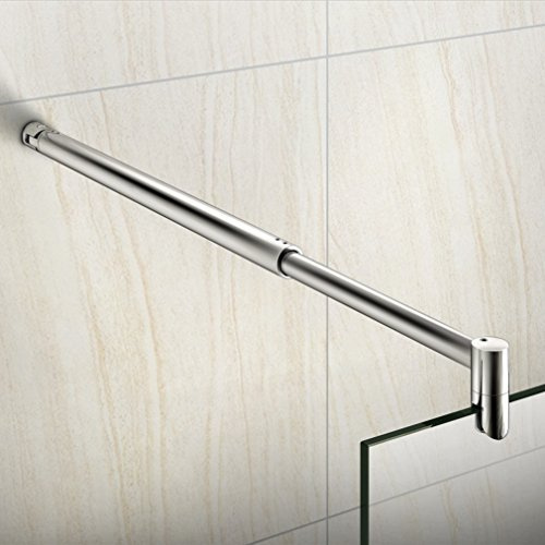 Barre de fixation extensible 700-1200mm barre de stabilisation en cylindrique la pince tourne à 360°pour toutes les parois de douches